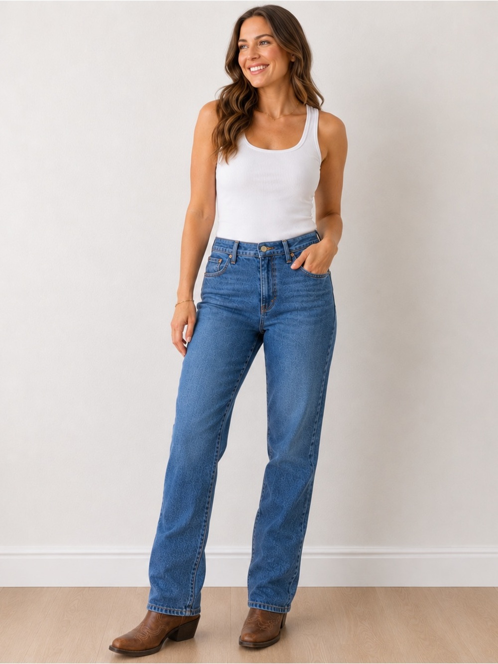 Wrangler A102 3040  womens Cowboy Cut Natural Rise Waist Jeans 13 x 32